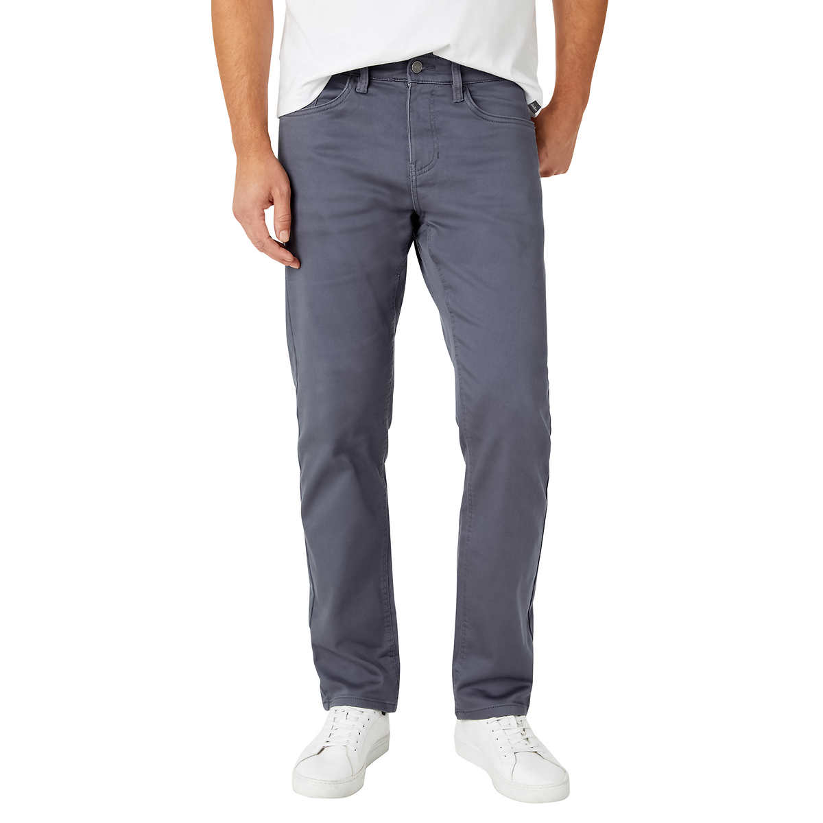 Stretched Slim Fit Pants Sits at Waist Trousers with 5 Jeans for Men Pockets