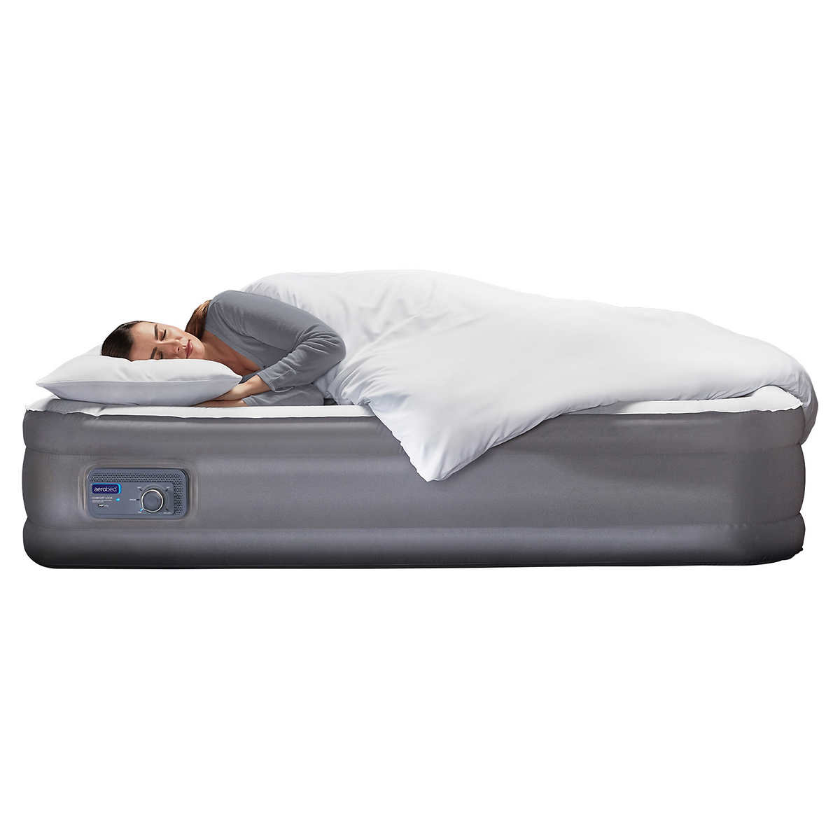 Aerobed Comfort Lock Queen Air Mattress, Serta Perfect Sleeper Air Bed With Headboard
