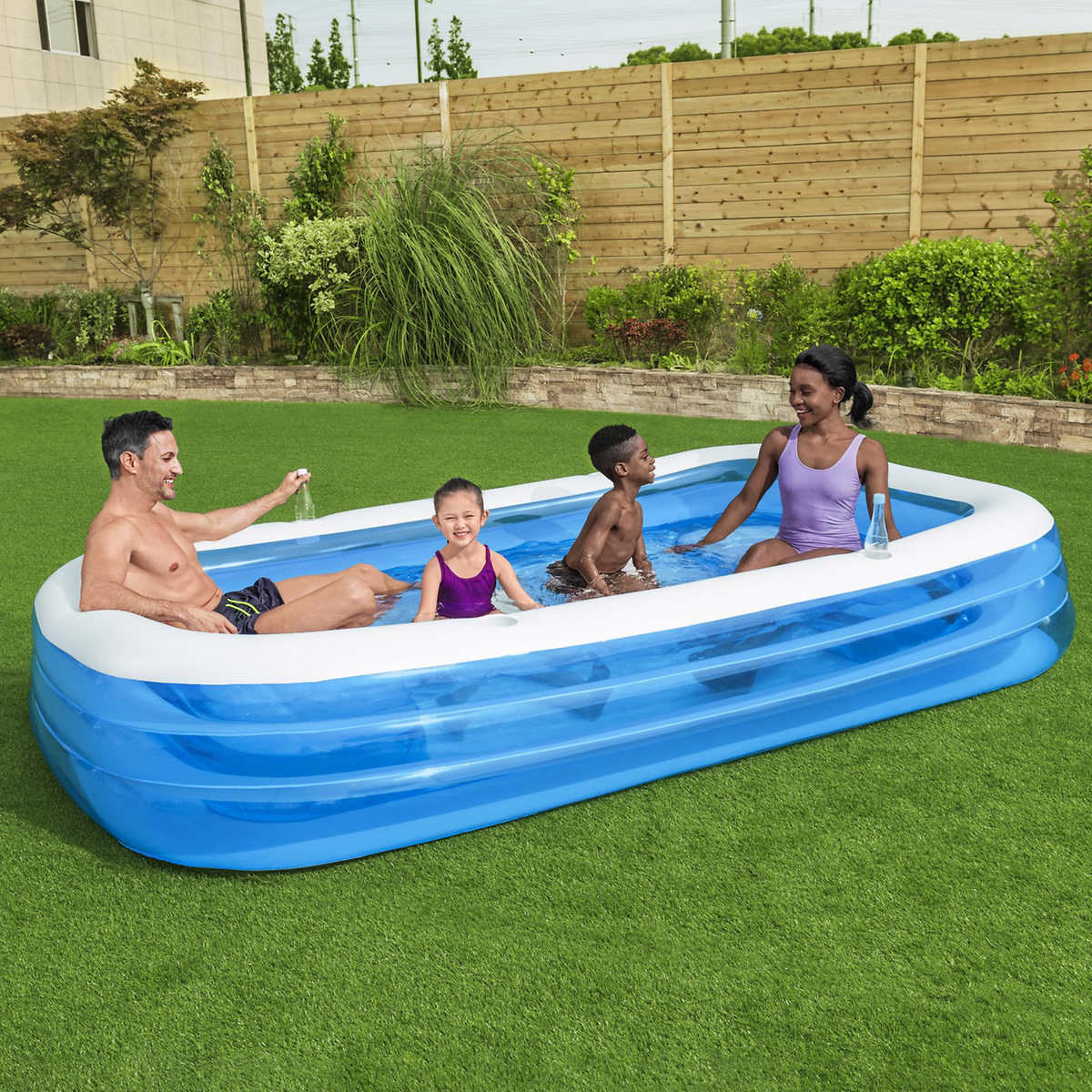 Large Family Wireless Inflatable Swimming Pools Above Ground Home Kids Outdoor 