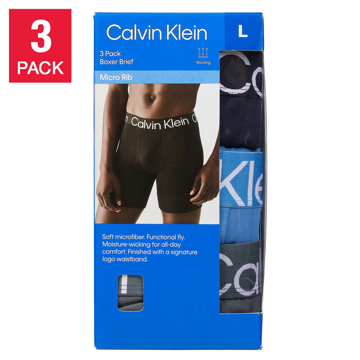 Calvin Klein Men's Micro Rib Boxer Brief 3pk