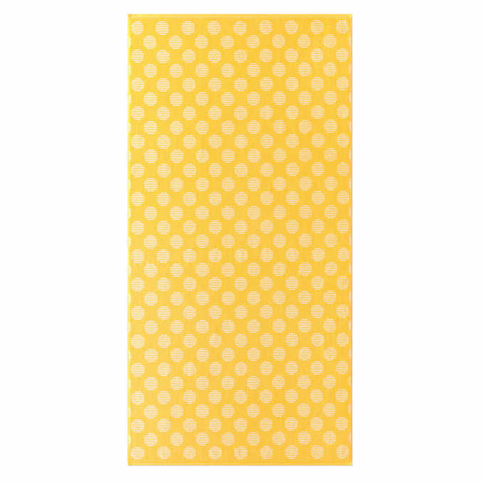 Loft Resort Beach Towel 35”X70” Yellow Striped NWT 