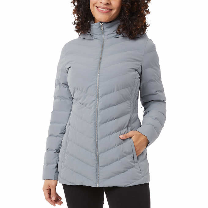 32 Degrees Womens Down Alternative Lightweight Water-Resistant Short Puffer Packable Jacket 