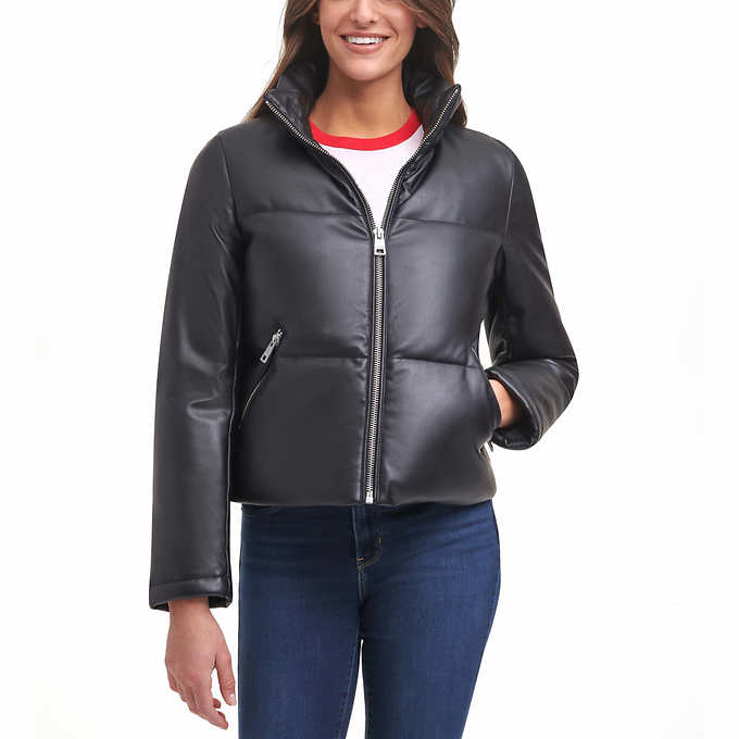 Levi's Ladies' Faux Leather Puffer | Costco