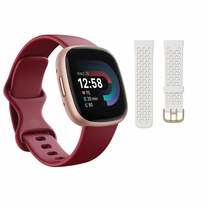 Fitbit Versa 4 Fitness Smartwatch - Additional Band Included | Costco