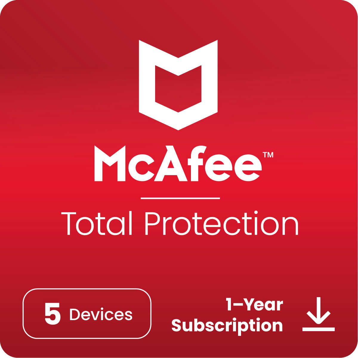 McAfee Total Protection, 5 Devices, 1-Year Subscription (E