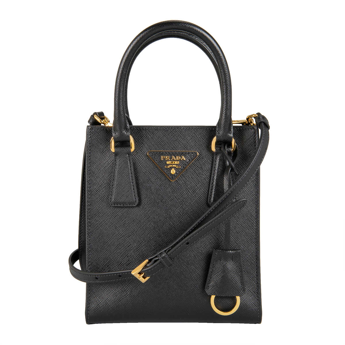 Prada Saffiano Leather Handbag, Black