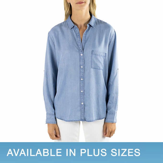Jach's Girlfriend Ladies' Long Sleeve Button-Up Blouse | Costco