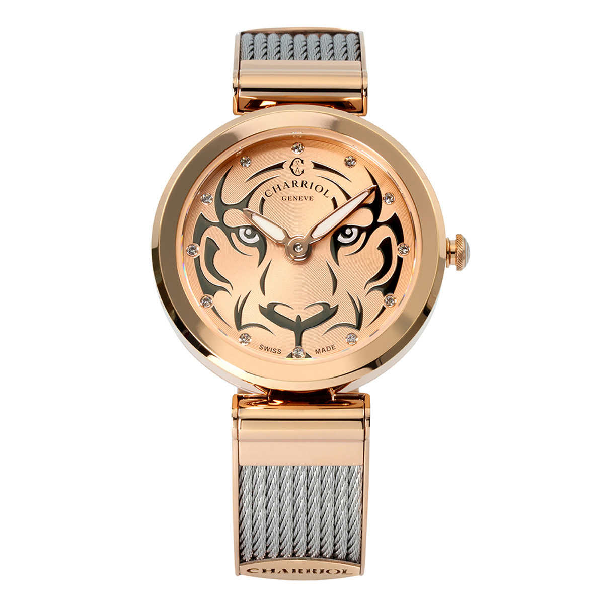 CHARRIOL Forever Tiger Rose Gold & Black Dial Ladies Watch   Costco