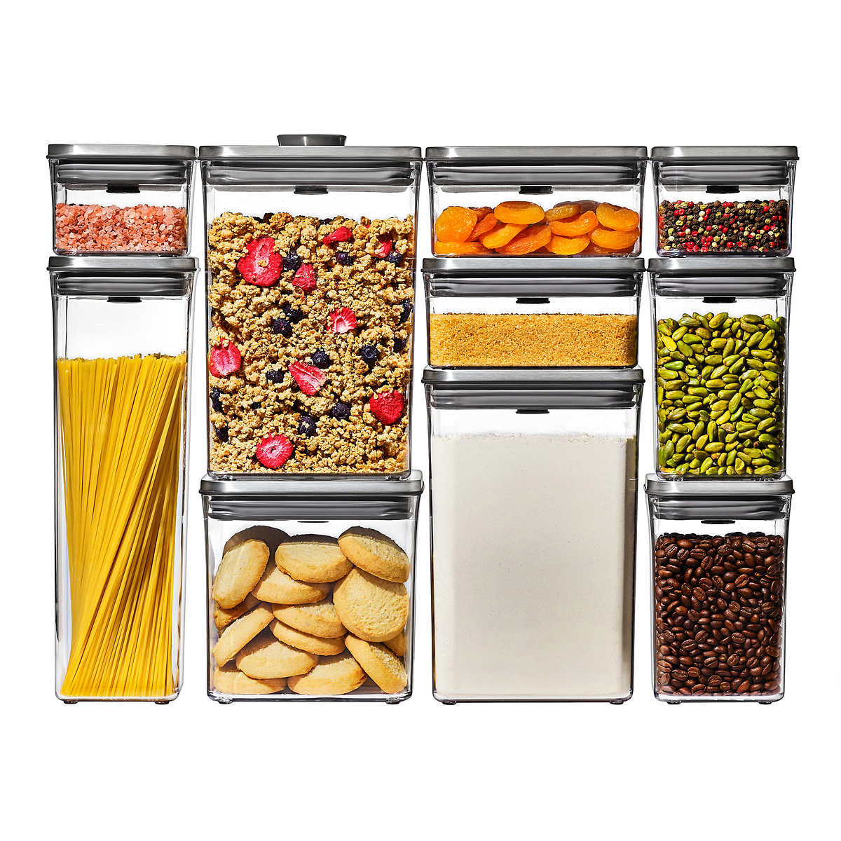 OXO 10-piece POP Containers with Stainless Steel Lids