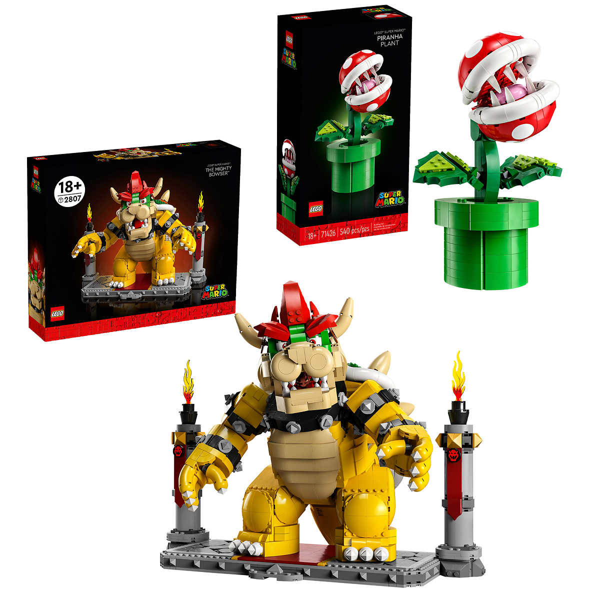 LEGO The Mighty Bowser 71411 and Piranha Plant 71426 Bundle