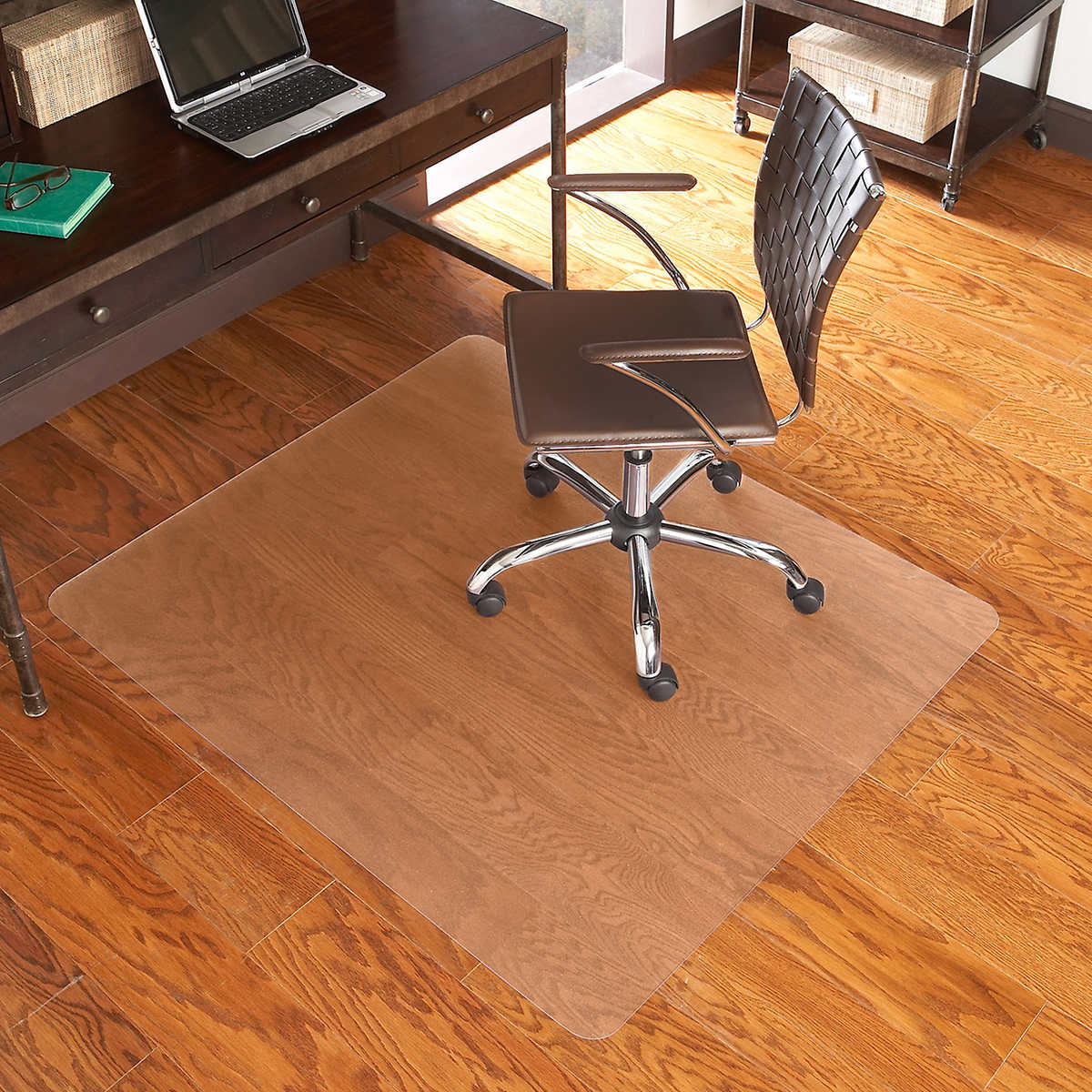 HOMEK Crystal Clear Chair Mat for Hardwood Floor 1/8” Thick 48” x 30” Chair Mat for Hard Floors Heavy Duty Office Mat