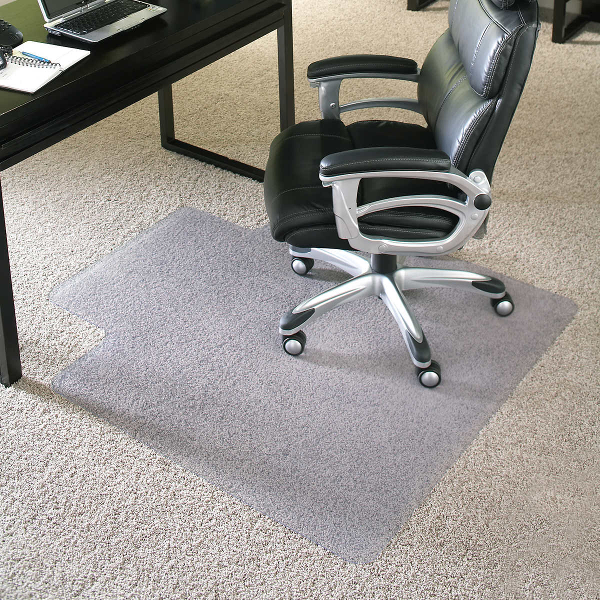 Plastic Clear Non Slip Office Chair Desk Mat Floor Computer Carpet Protector PV 