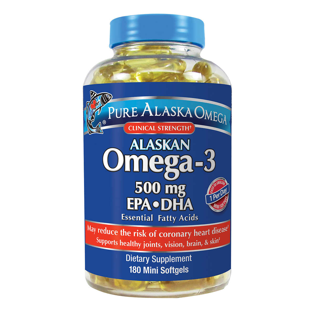 Pure Alaska Omega 3 500 Mg Epa Dha 180 Softgels
