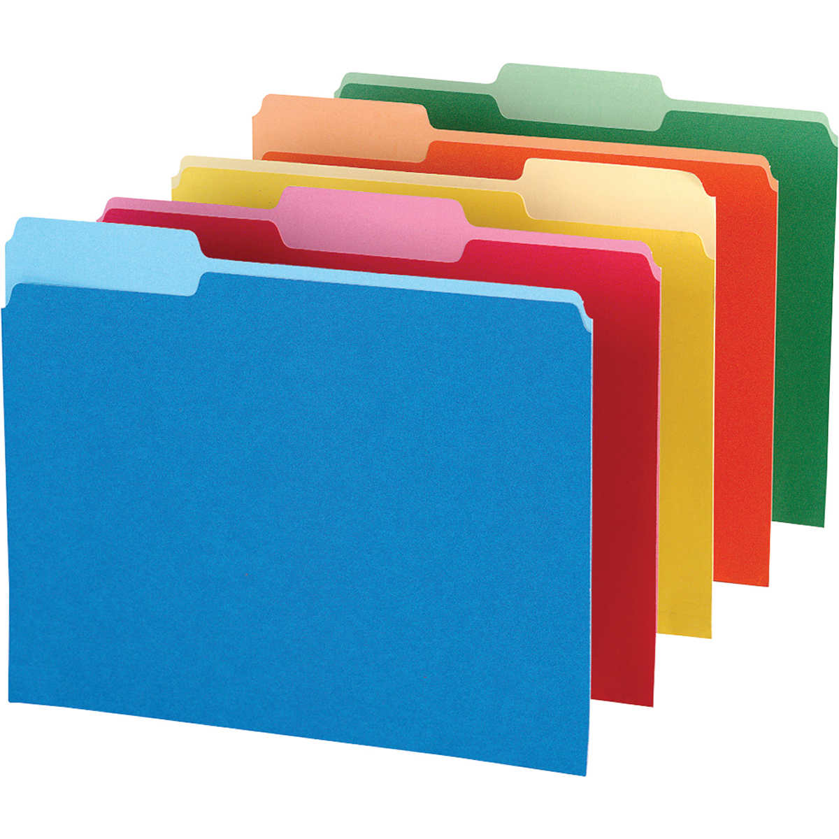 100/Box Renewed Basics Manila 3-Tab File Folders Legal Size Assorted Position