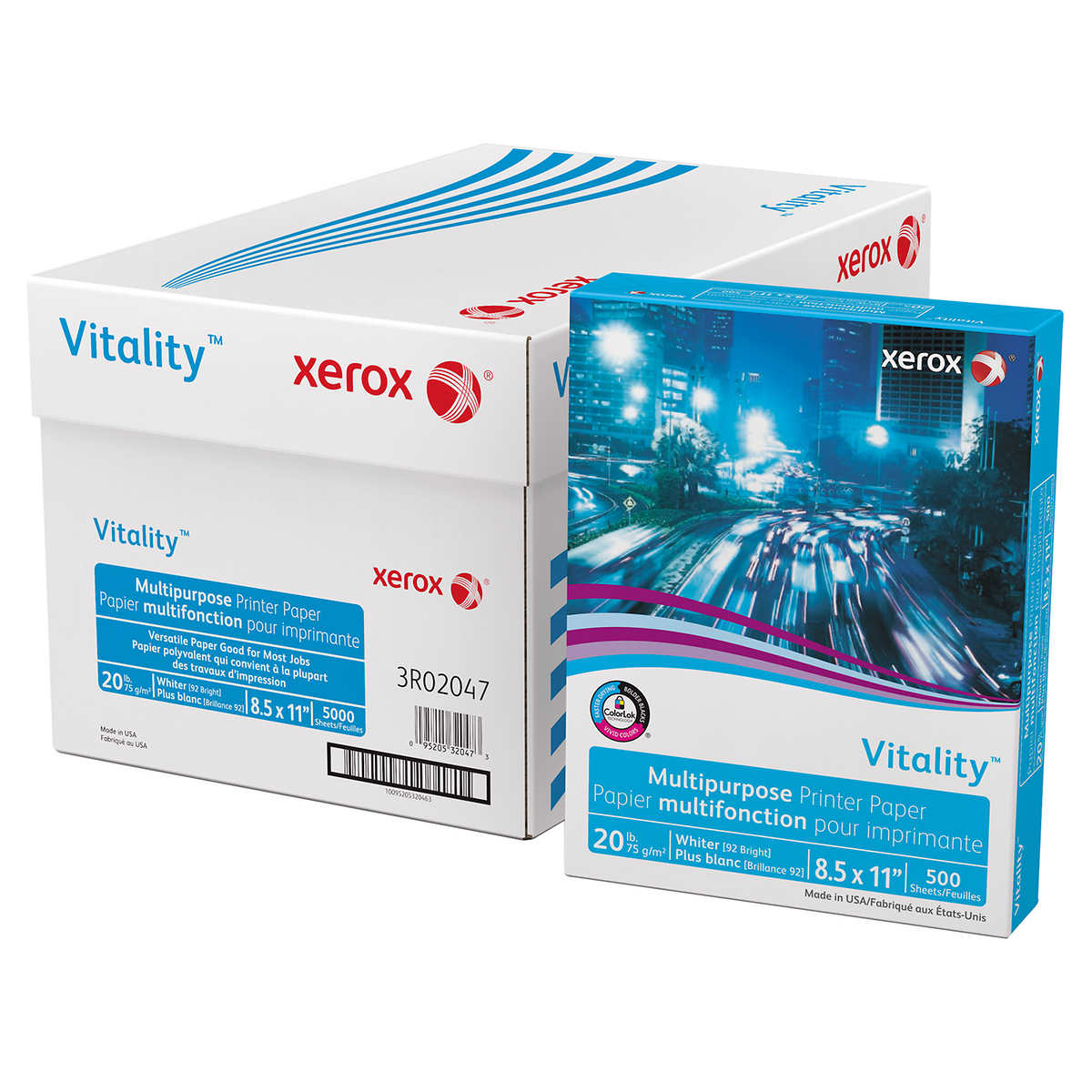 Green Ream of 500 Sheets Legal Paper Size 20 Lb 30% Recycled Xerox Vitality Colors Multipurpose Printer Paper