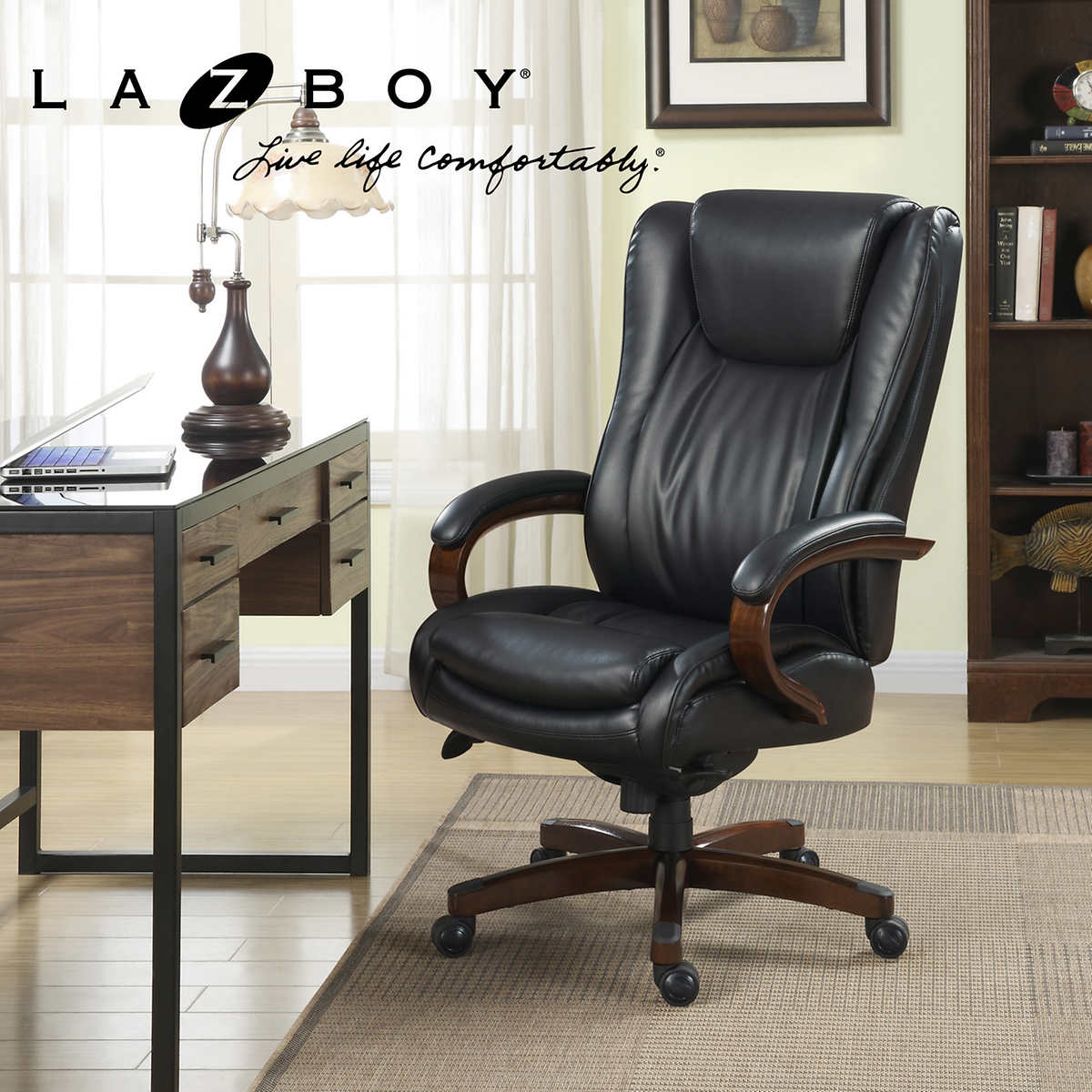 La Z Boy Big Tall Executive Leather, Executive Office Chairs Leather Wood