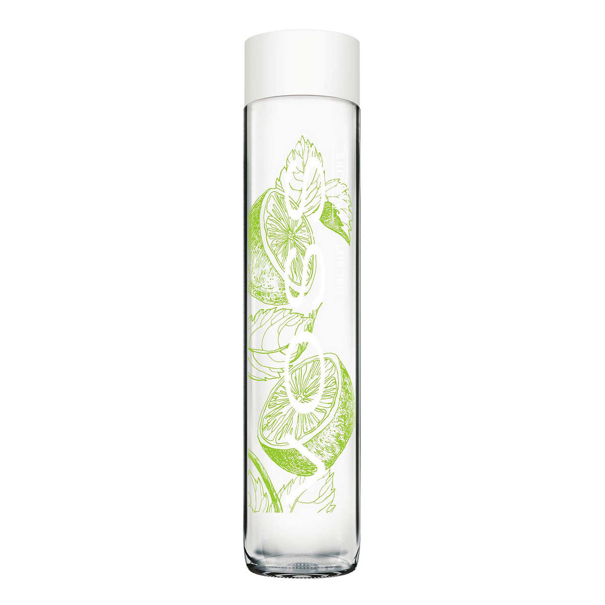 375 ml Glass Bottles VOSS Artesian Sparkling Water Pack of 12 Lime Mint 