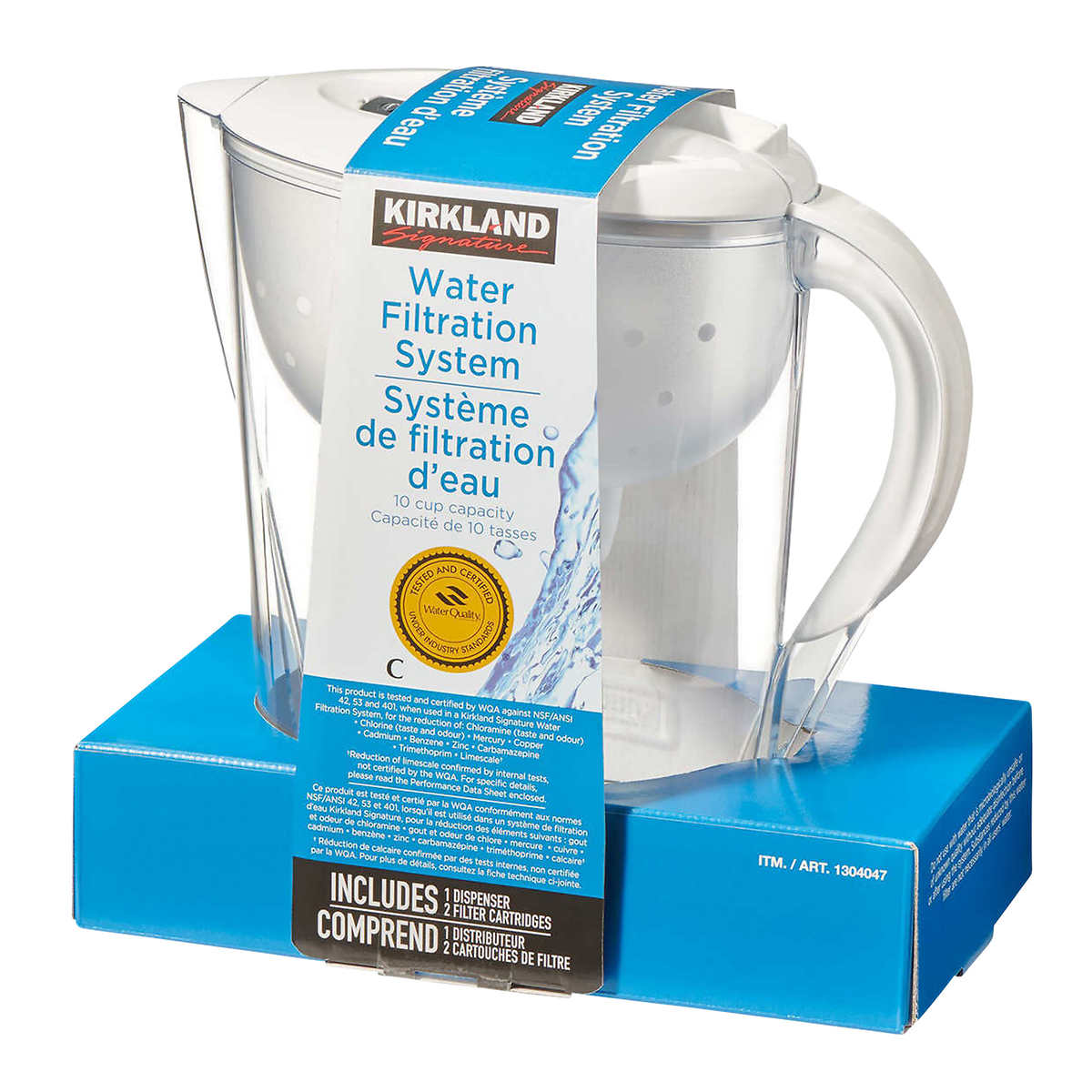 No Filters Details about   Kirkland Signature Water Filtration System 10 Cup Pitcher Used 