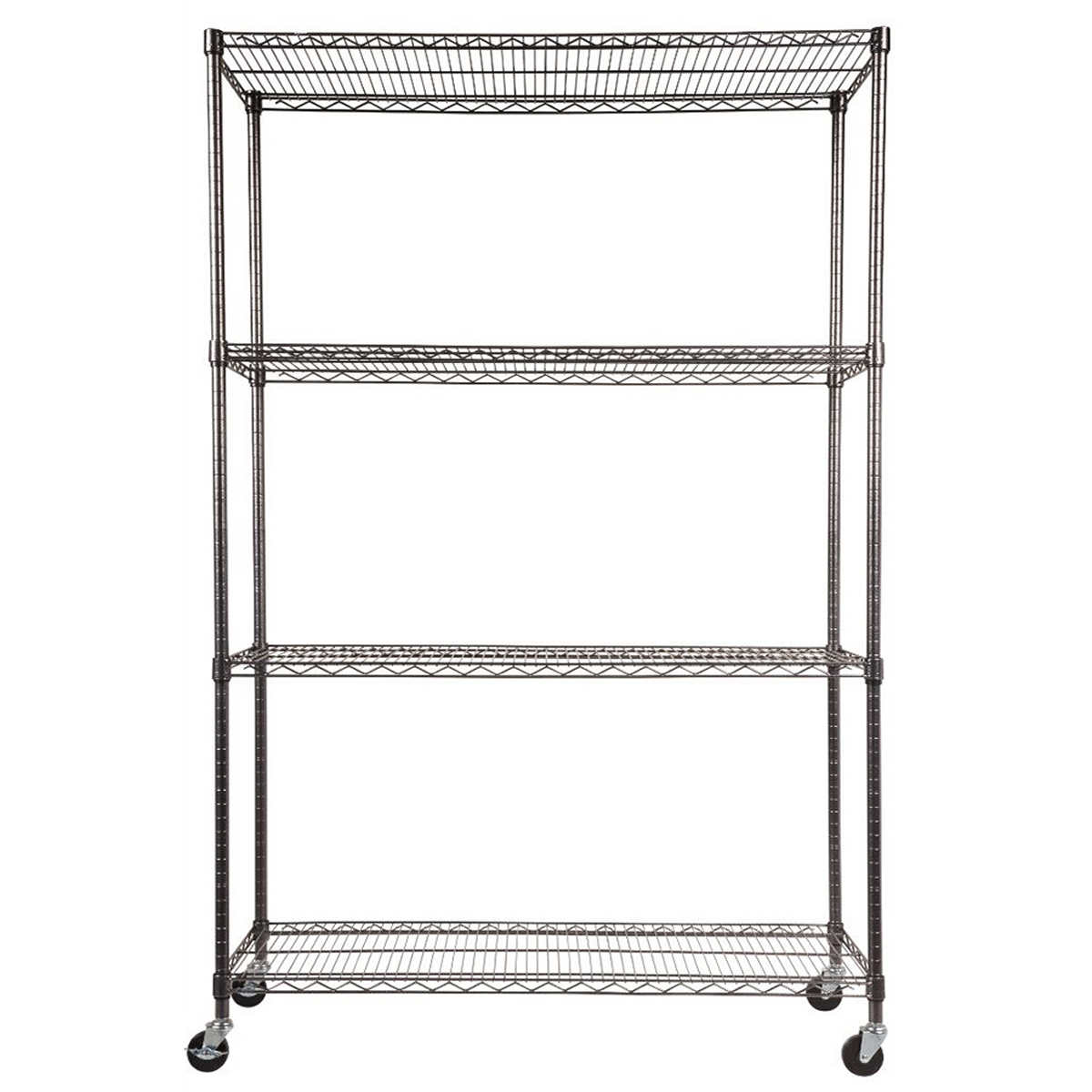 Alera 4 Shelf Industrial Wire Shelving, Alera Casters For Wire Shelving