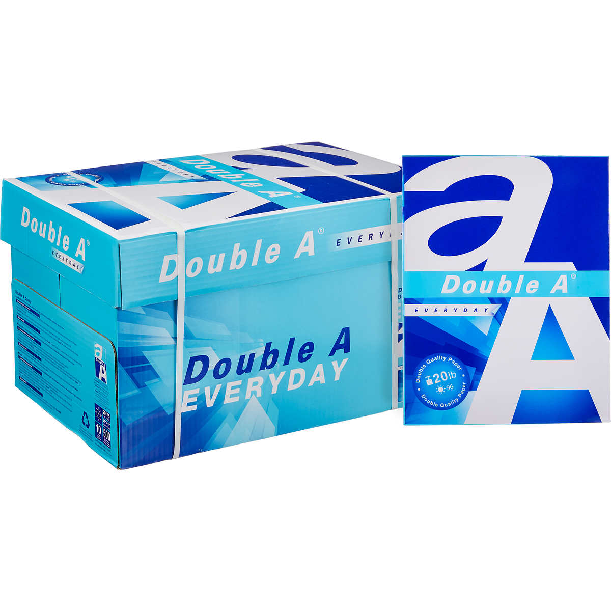 Density 96 Brighter White DA851120 20# Single Ream 20 lb Ream 8.5 x 11 Inches Letter Size 500 Total Sheets Double A Everyday Copy Paper