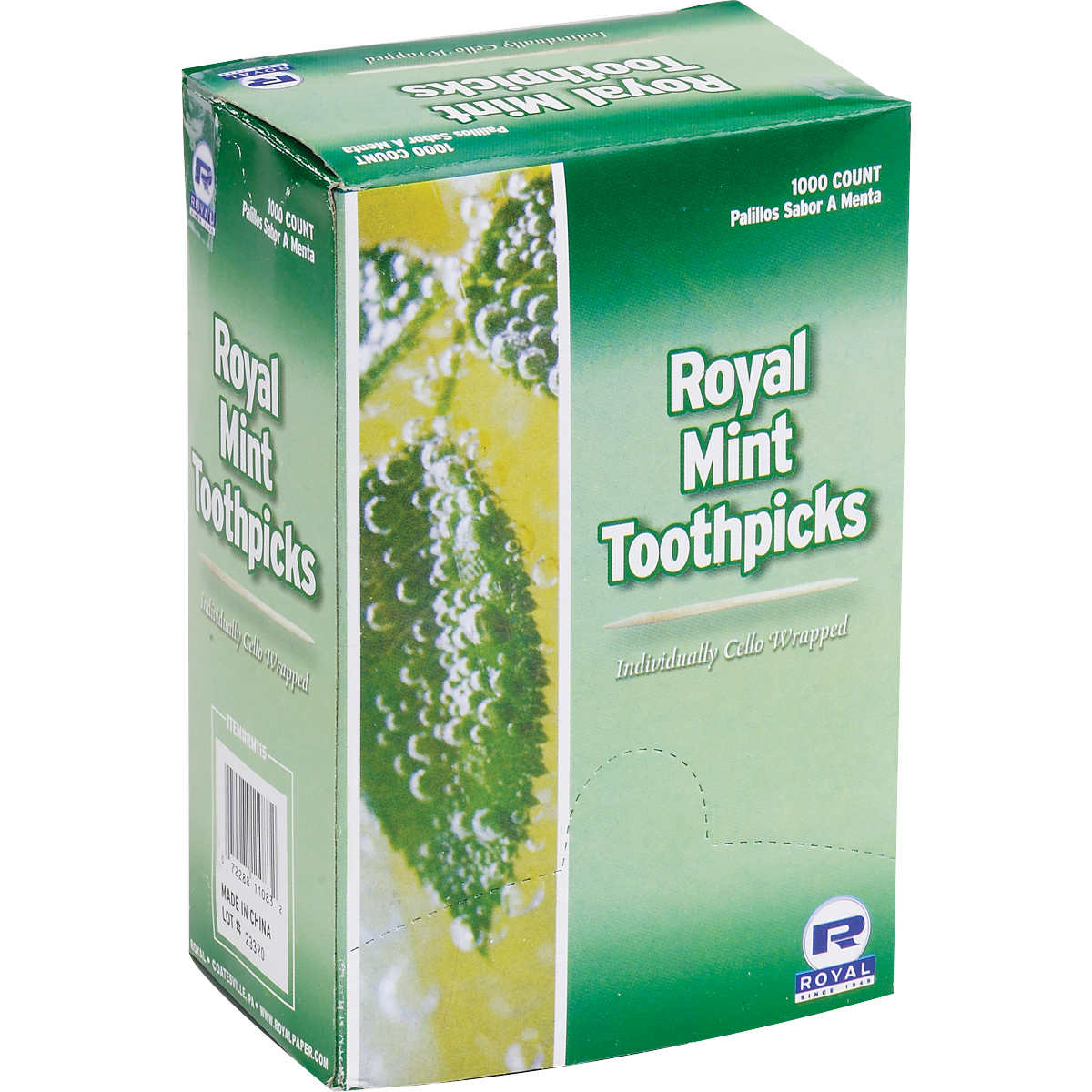 4" Royal Club Frill Frills Wood Wooden Toothpicks Assorted 1000 Count Box 