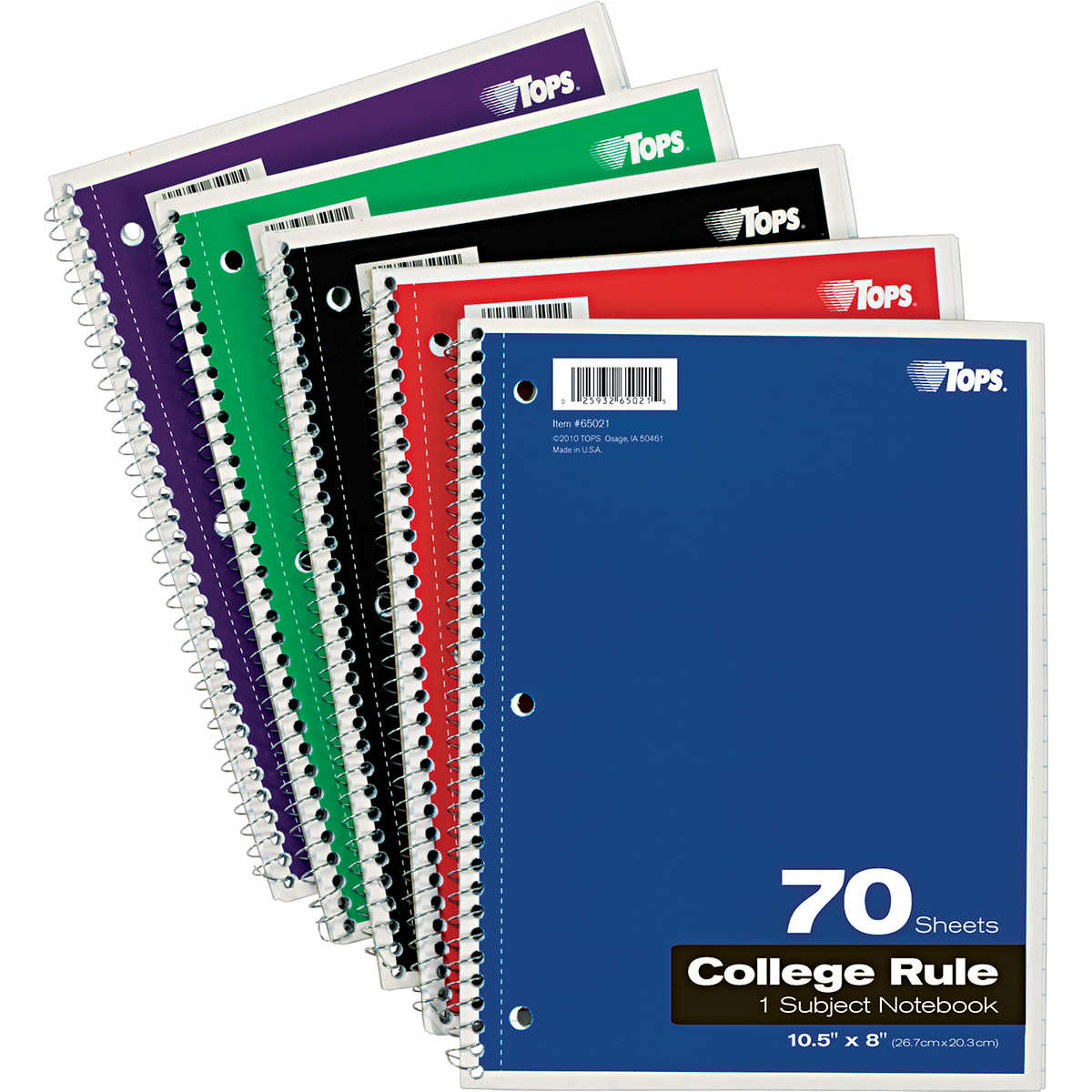 Details about   Spiral Notebooks 5 Subjects 150 Sheets Wide Ruled Notebooks Lot 6 GREEN BLUE RED 