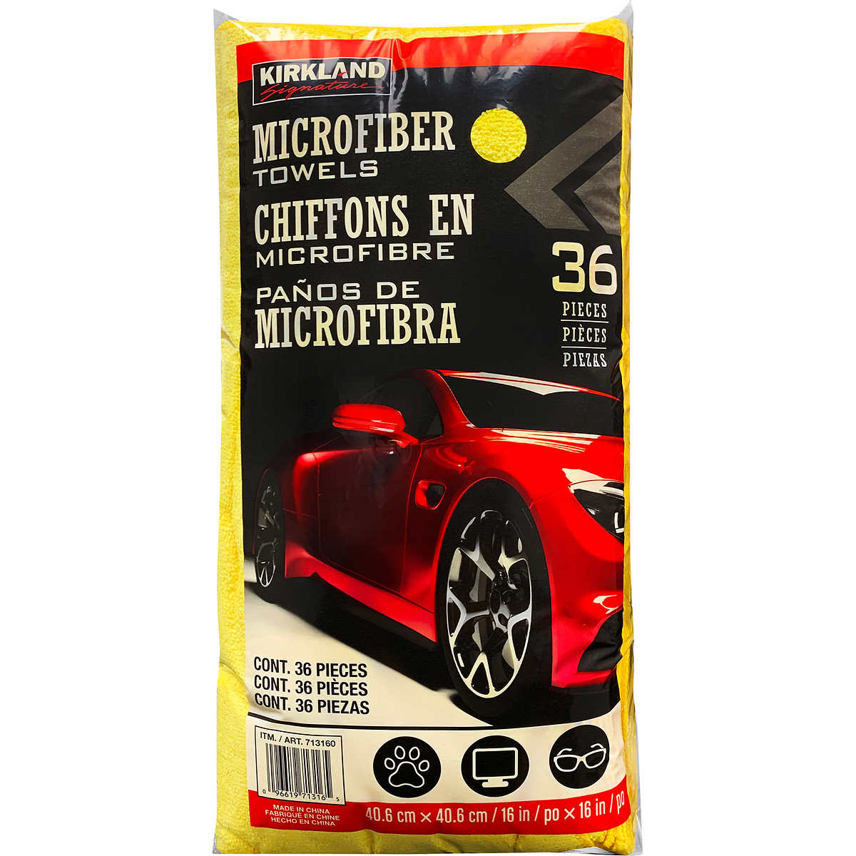 Details about   Kirkland Eurow Microfibre Ultra Plush 40 x 40cm Microfiber Cloth Car Towels 